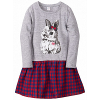 20-25102 "Bunny" Платье для девочки, 2-5 лет, серый меланж 20-25102 "Bunny" Платье для девочки, 2-5 лет, серый меланж